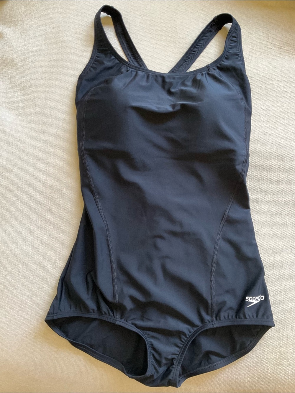 Speedo Black Racerback One-Piece Swimsuit